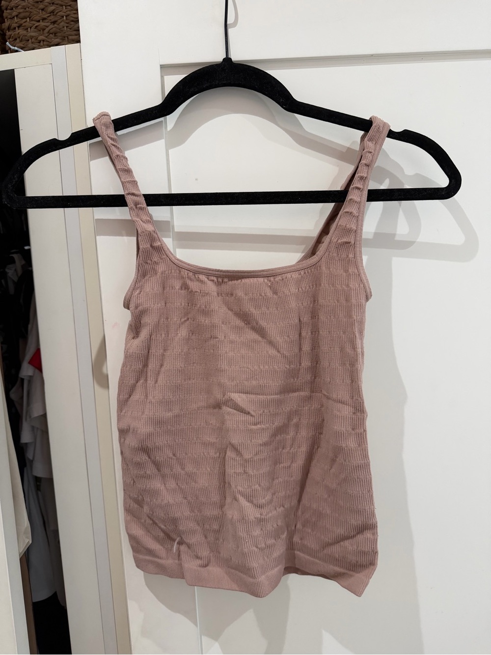 Free People Ribbed Square-Neck Camisole - Dusty Mauve